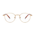 Bronze Arc eyeglasses, Matte Gold, front view