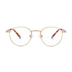Bronze Arc eyeglasses, Matte Gold, front view