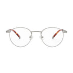 Bronze Arc eyeglasses, Matte Silver, front view