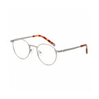 Bronze Arc eyeglasses, Matte Silver, side view