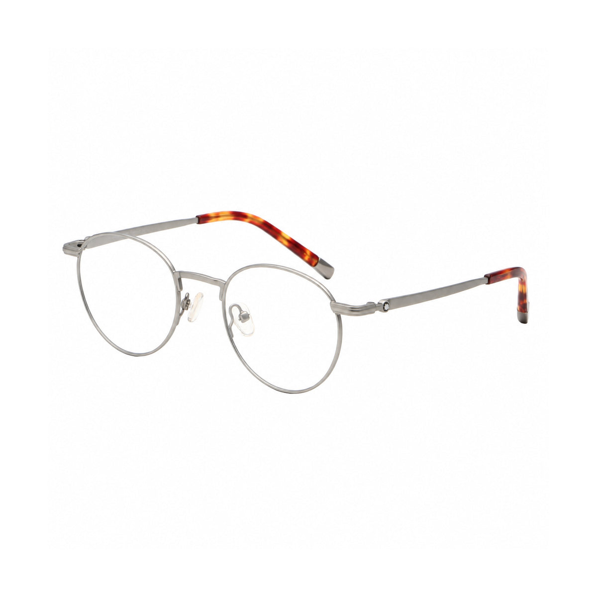 Bronze Arc eyeglasses, Matte Silver, side view