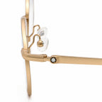 Bronze Arc eyeglasses, Matte Gold, side view
