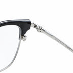 Green Whisper eyeglasses, close-up detail