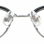 Green Whisper eyeglasses, close-up detail