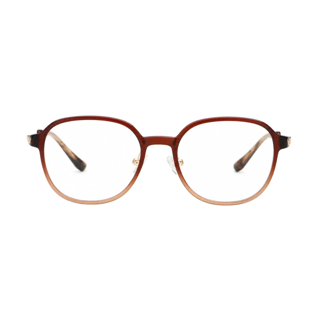 Rose Haze eyeglasses, Gradient Brown, front view