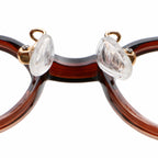 Rose Haze eyeglasses, close-up detail